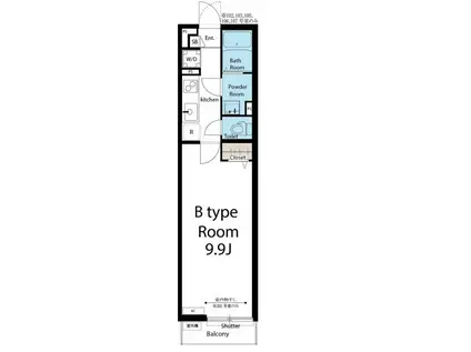 リブリ・SAGAMI(1K/2階)の間取り写真