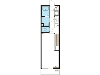 リブリ・F-DRESSROSA.AI(1K/1階)の間取り写真