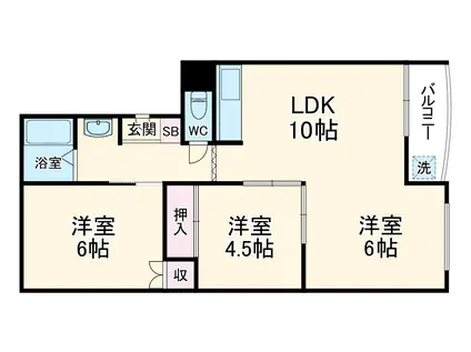 池田マンション(2LDK/3階)の間取り写真