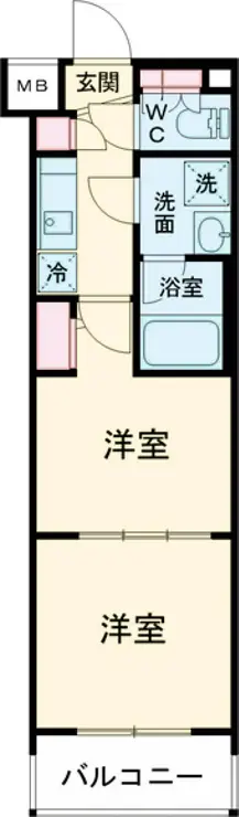 THE PREMIUM CUBE G 東中野 3階階 間取り