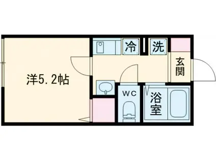 MELDIA北綾瀬Ⅴ(1K/1階)の間取り写真