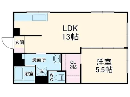 モチダパークマンション(1LDK/4階)の間取り写真