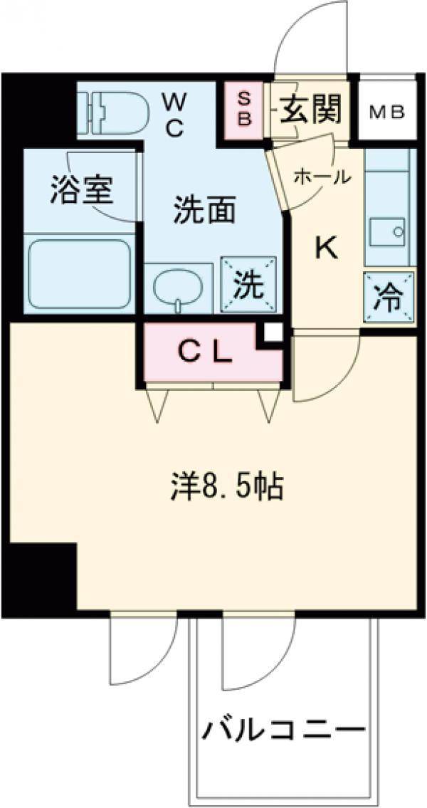 ラフィスタ中板橋Ⅱ(1K/5階)の間取り写真