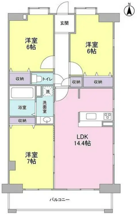 ガーデンコート浦和東 4階階 間取り