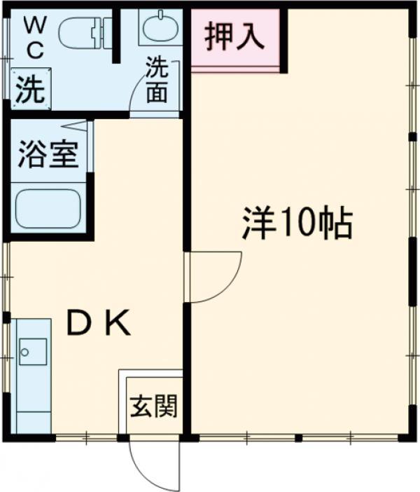 レジデンス糸満(1K/3階)の間取り写真