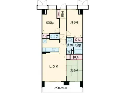 ダイアパレス赤坂けやき通(3LDK/13階)の間取り写真