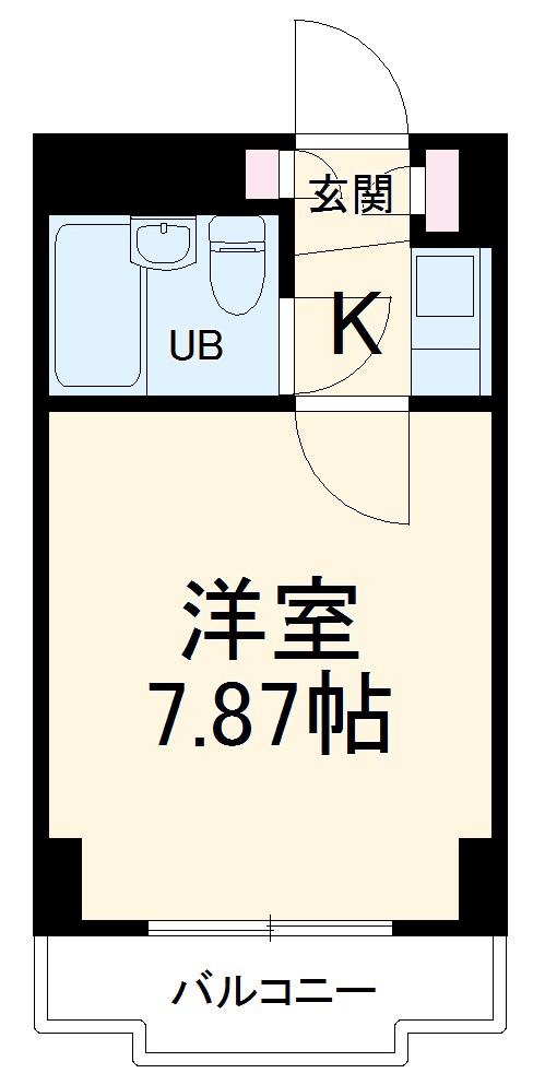 ジェイハウス南林間(1K/4階)の間取り写真