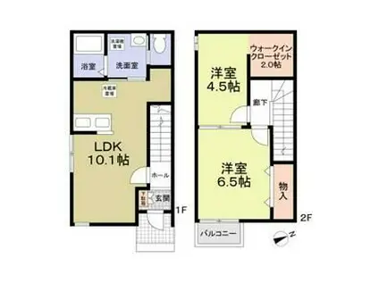 GLORIA(2LDK)の間取り写真