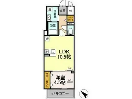 グランアビタシオンノリタケ(1LDK/4階)の間取り写真