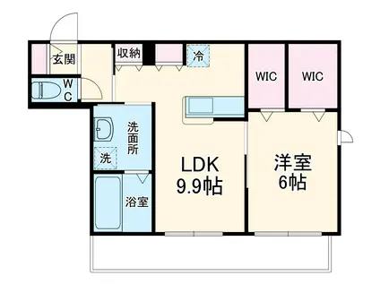 ベルデュール西船橋(1LDK/2階)の間取り写真