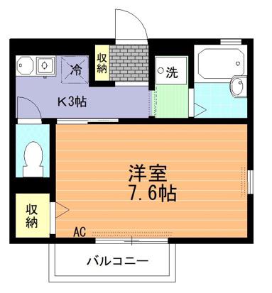 グリーンマーサ(1K/1階)の間取り写真