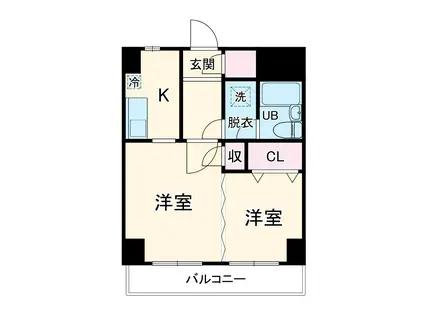 プロシード相模大塚(1DK/4階)の間取り写真