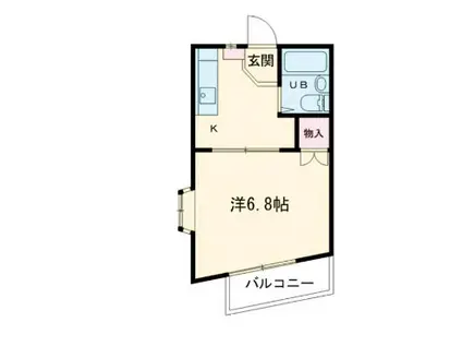 けやきハイツA(1K/1階)の間取り写真