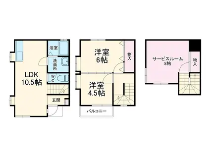 東橋本テラスハウス(2SLDK)の間取り写真