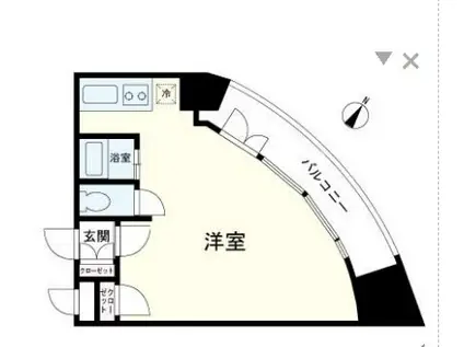 ライオンズマンション目黒青葉台タウンハウス(ワンルーム/4階)の間取り写真