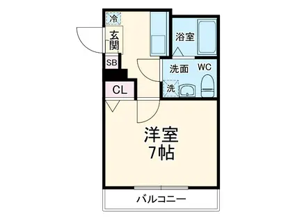松戸市中和倉142Z-MAISON(1K/2階)の間取り写真