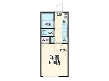 アルトハイム能見台(ワンルーム/2階)の間取り写真