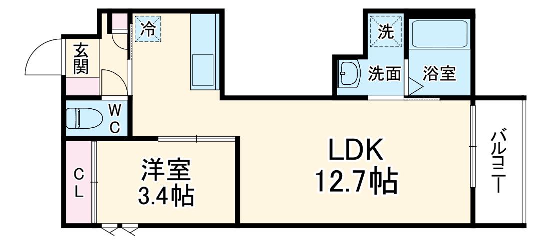 REGALEST TⅡ(1LDK/3階)の間取り写真