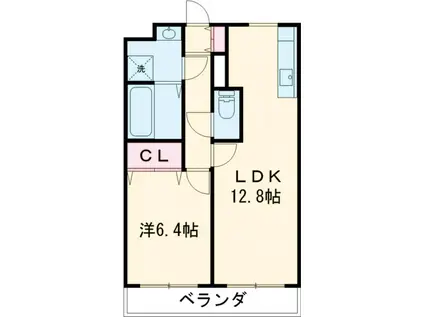 モアクルーズ(1LDK/1階)の間取り写真