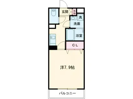 AZEST志村三丁目Ⅲ(1K/1階)の間取り写真