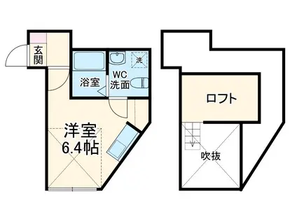 ロフティ横須賀(ワンルーム/1階)の間取り写真