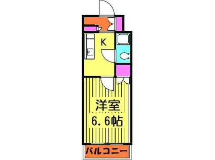 カーサ浦和(1K/3階)の間取り写真