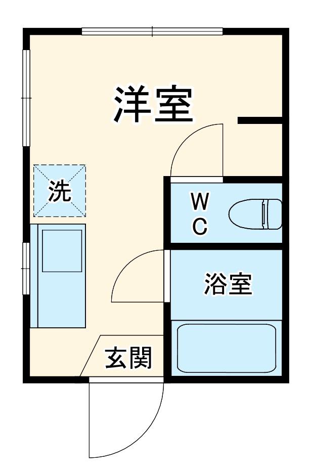 西千葉ハイリビング参番館(1K/1階)の間取り写真