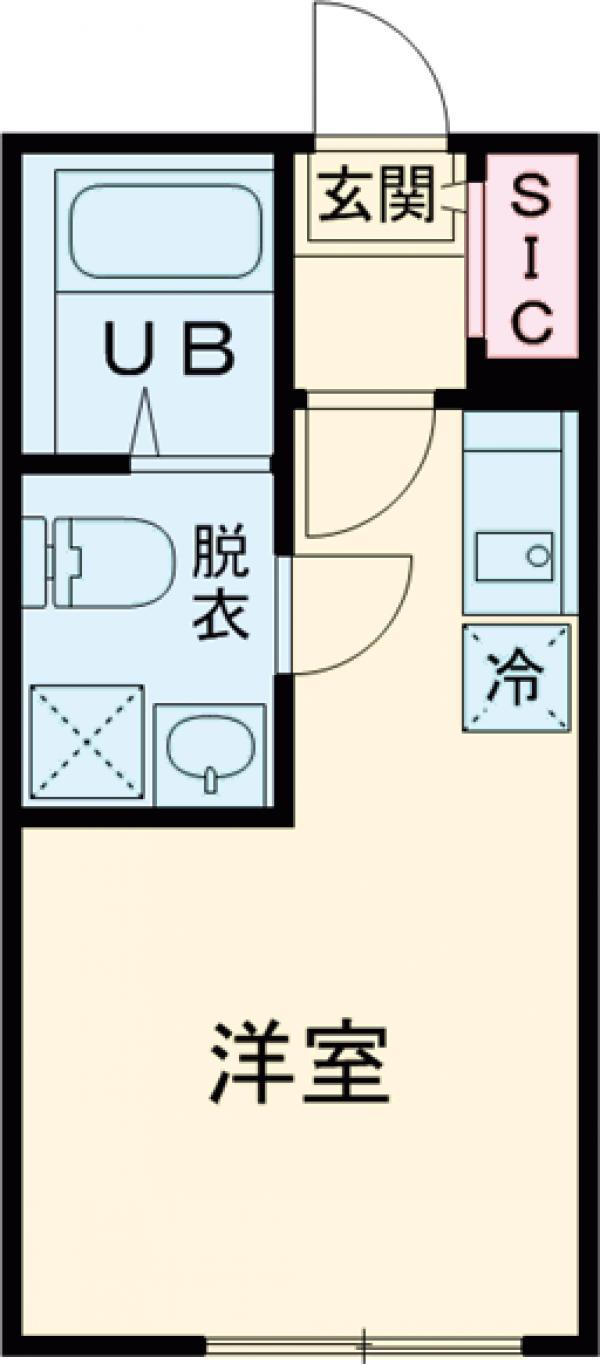 ハーモニーテラス平井Ⅵ(ワンルーム/3階)の間取り写真