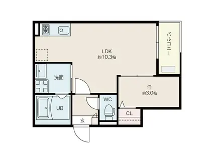 JACK ASHINOYAⅠ(1LDK/2階)の間取り写真