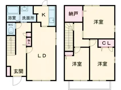 シャーメゾン高石寺尾(3LDK/1階)の間取り写真