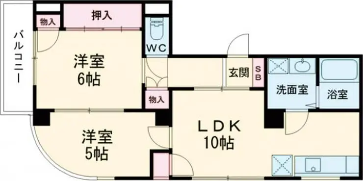 セシオン松江 4階階 間取り