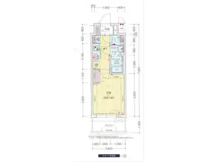 プレサンス太閤通ファシール(1K/4階)の間取り写真