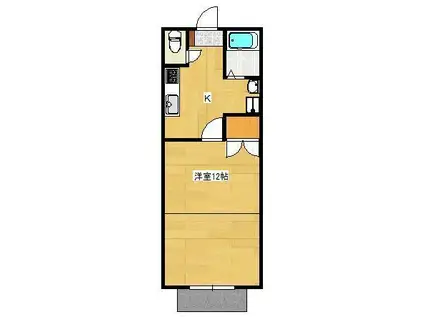 フローレンス光陽(1K/1階)の間取り写真