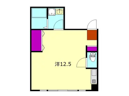 アーバンビュー本町(ワンルーム/3階)の間取り写真