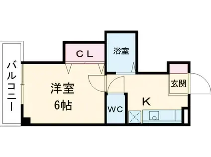 シンフォニックガーデン駅西(1K/3階)の間取り写真