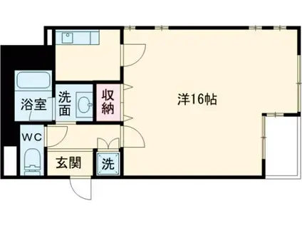 ビュー雷神Ⅲ(1K/8階)の間取り写真