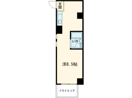 奥沢エンゼルマンション(ワンルーム/-1階)の間取り写真