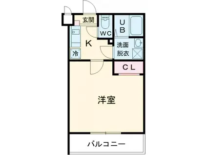 SKYHACHIOJI(1K/2階)の間取り写真