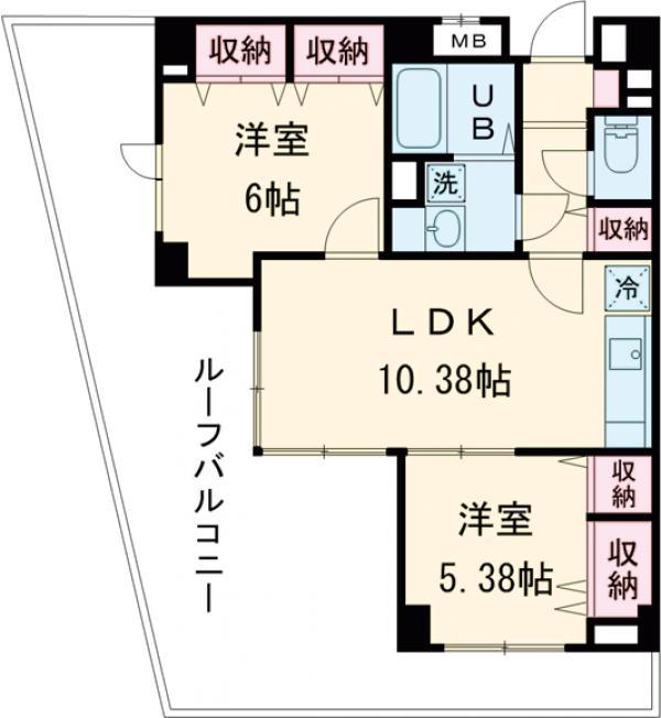 COLORS GARDEN(2LDK/2階)の間取り写真