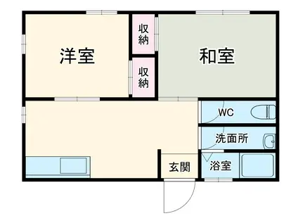 パルメゾン倉田(2DK/1階)の間取り写真