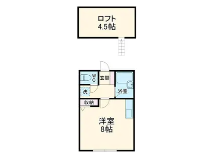 コーポ逆井(ワンルーム/1階)の間取り写真