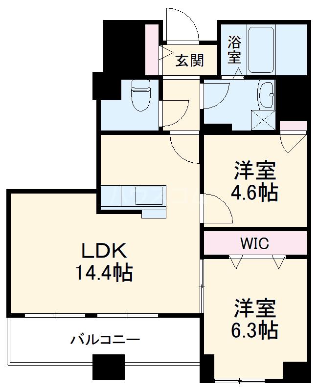 ASMACI MAISON浦安(2LDK/4階)の間取り写真