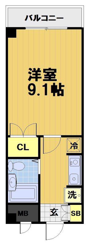 MAISON DE ELINA(1K/3階)の間取り写真