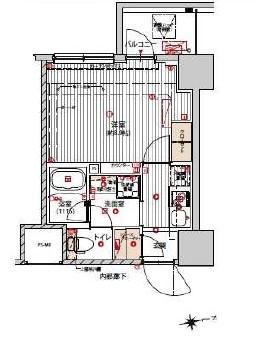 プレシャスハーモニー八王子(1K/10階)の間取り写真
