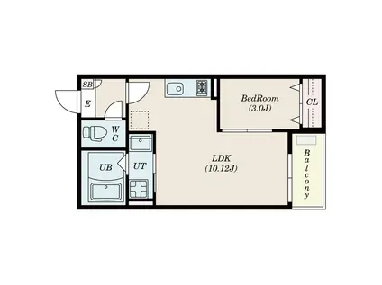 JACK HISHIIKEⅠ(1LDK/2階)の間取り写真