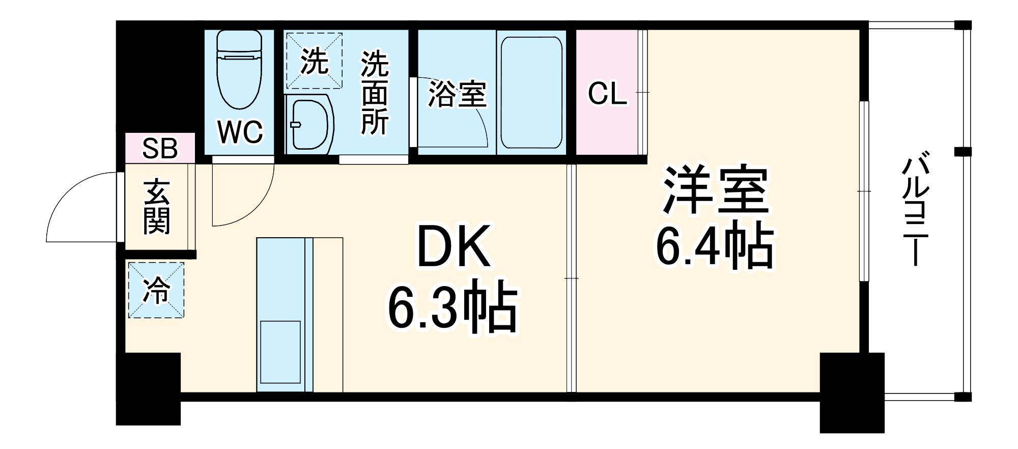 アンシャンテ(1DK/7階)の間取り写真