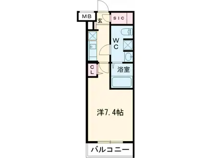GENOVIA京成立石4SKYGARDEN(1K/4階)の間取り写真