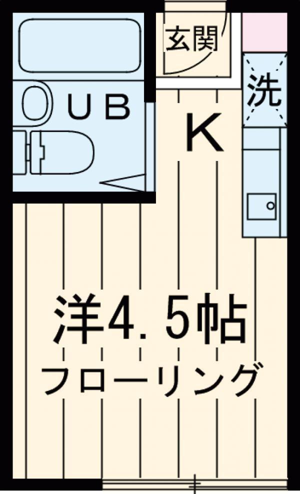 コーポ久松(ワンルーム/3階)の間取り写真