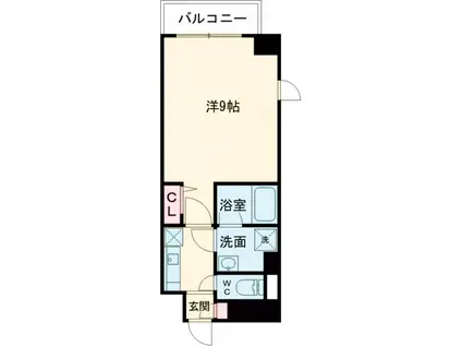 BARK LANE 新宿御苑前(1K/2階)の間取り写真