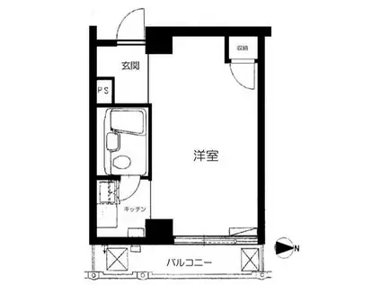 田町センチュリーマンション(ワンルーム/5階)の間取り写真